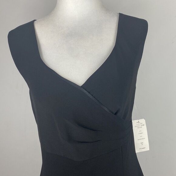 Tahari Arthur S Levine Dress Womens 10 Black Sleeveless Formal Elegant Dress - Picture 4 of 11
